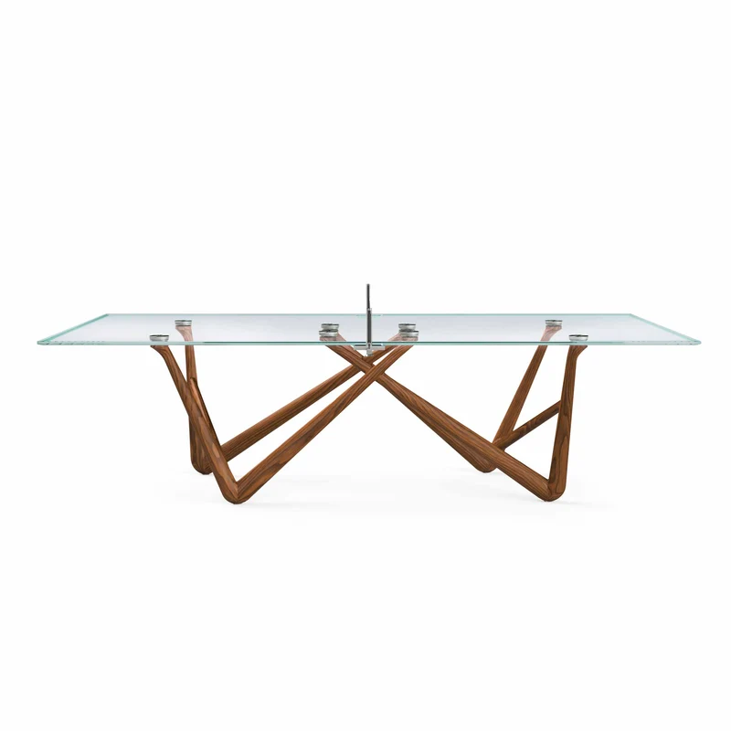 Glass Tennis Table EFFETTO 71 by Adriano Design for Teckell