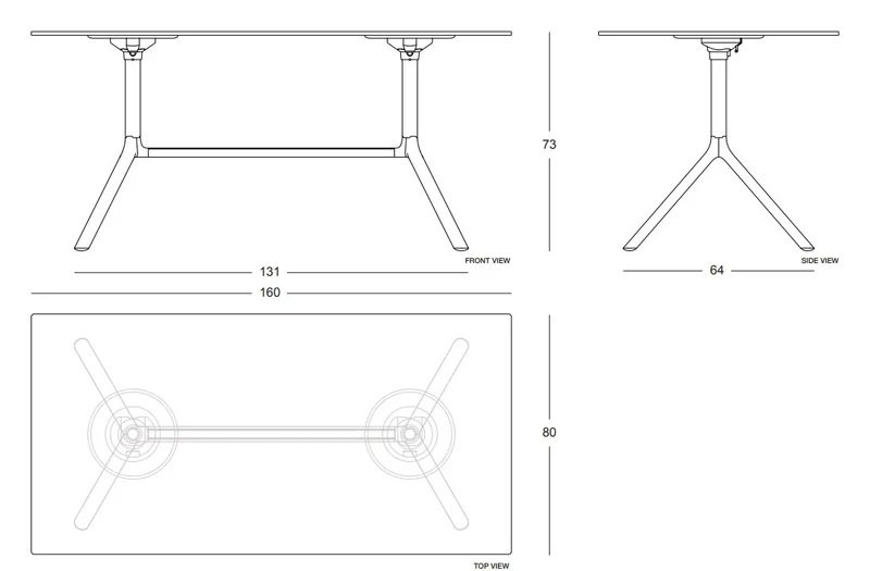 MIURA Tisch 160x80