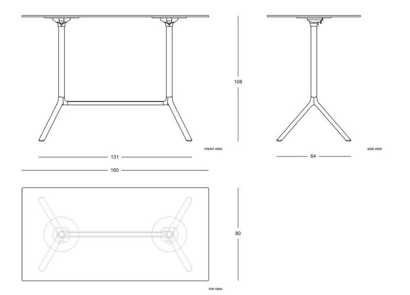 MIURA Tisch 160x80