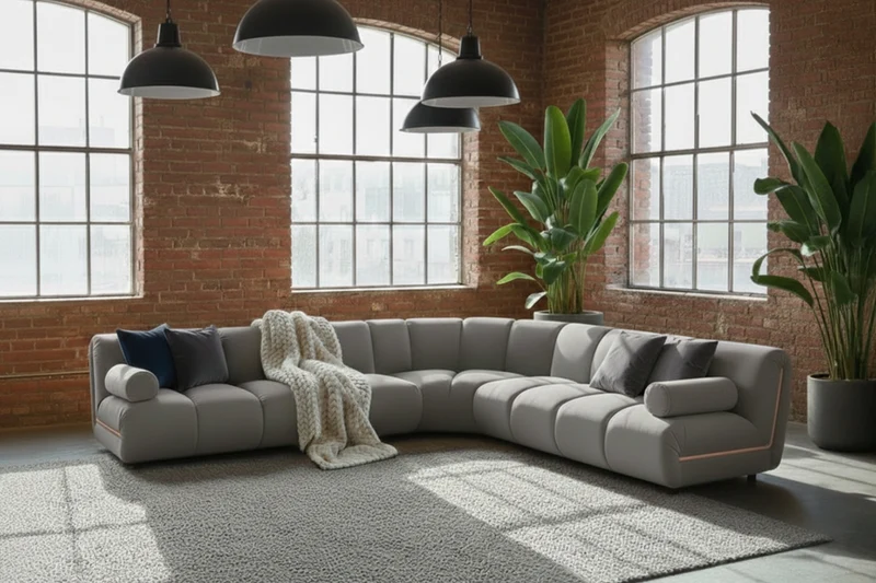 KAWOLA Modulsofa LAYLA Ecksofa 5 Module Velvet taupe
