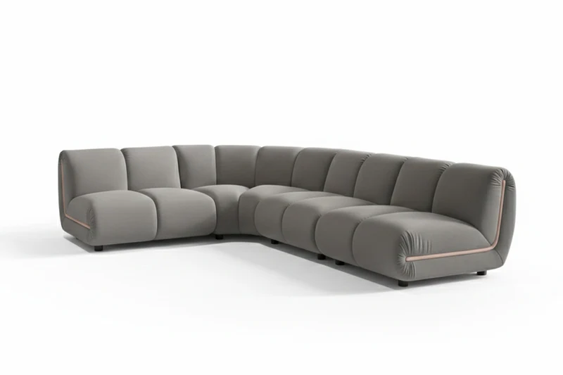 KAWOLA Modulsofa LAYLA Ecksofa 4 Module Velvet taupe