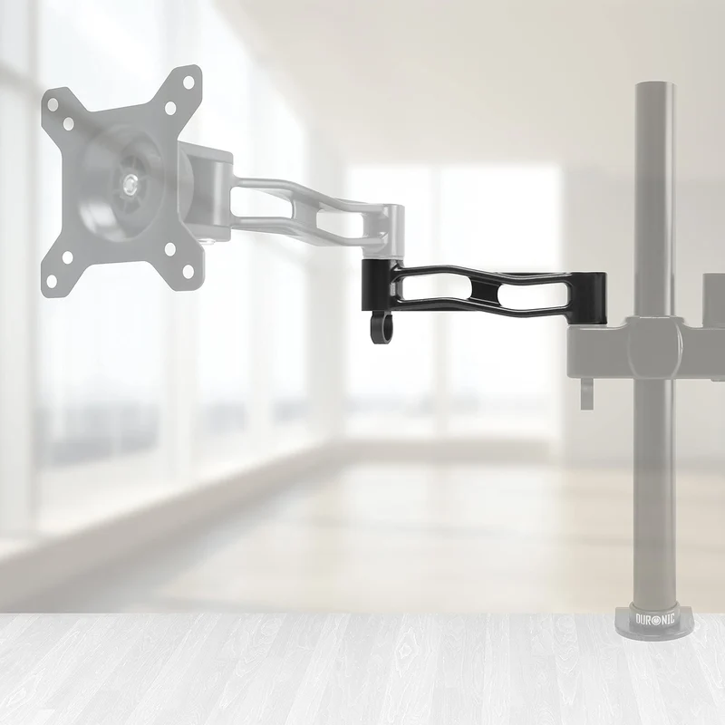 Duronic 1 DM35ARM SINGLE, 1 Monitorarm Erweiterung 18cm aus Aluminium, Monitorarm für Monitorhalterungen, Passend für DM35 Halterungen von Duronic