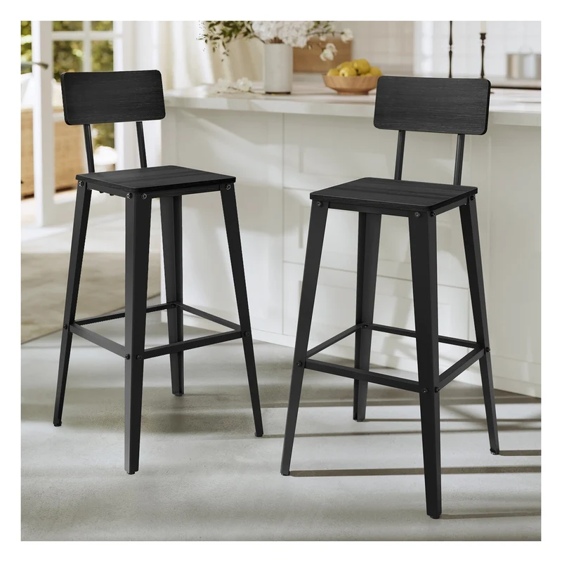 2er Set Barhocker mit Rückenlehne