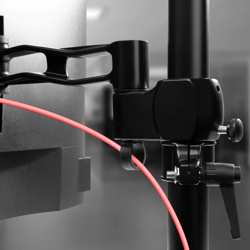 Duronic DM35V2X2 Monitorarm | Vertikale Monitor Halterung 2 Bildschirme bis 27" Zoll | LCD LED Display Ständer bis 8 kg | Höhenverstellbar | Neigbar -15° bis +15° | Drehbar 360° | Monitorhalterung Arm