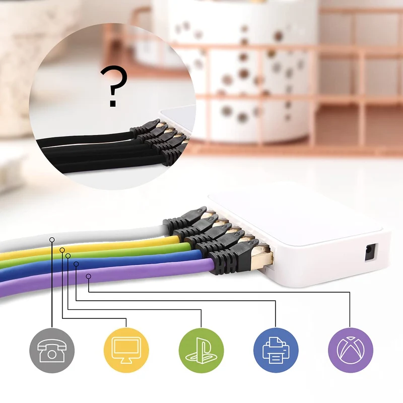 Duronic CAT8 WE 1,5 m Ethernet-Kabel | 40 Gbps Netzwerkabel | RJ45 Gigabit LAN Kabel Cat 8 | Patch Kabel 2000 MHz S/FTP Schirmung | TV Streaming Router Modem Switch Internetkabel 10 100 1000 Mbit