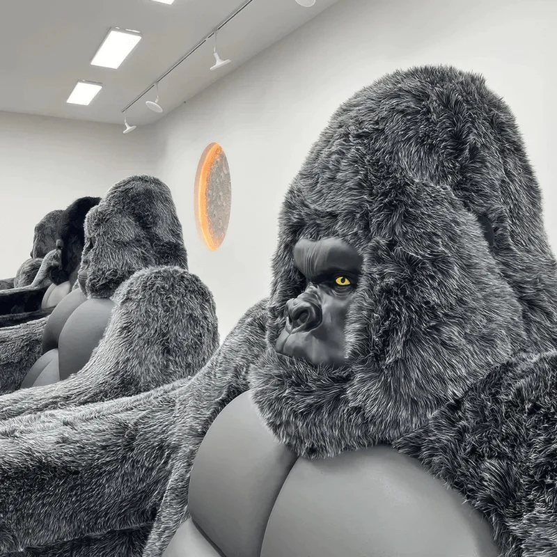 Gray Gorilla Sofa - Oversized Gorilla Couch