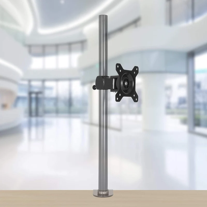 Duronic DM35 Head | VESA 75/100 Platte zur Befestigung eines Monitors | Monitore bis 27 Zoll | Drehbar um 360° | (-) 15° Neigungswinkel | Ø 32 mm | Zubehör für Monitorhalterung | Halterung für Display