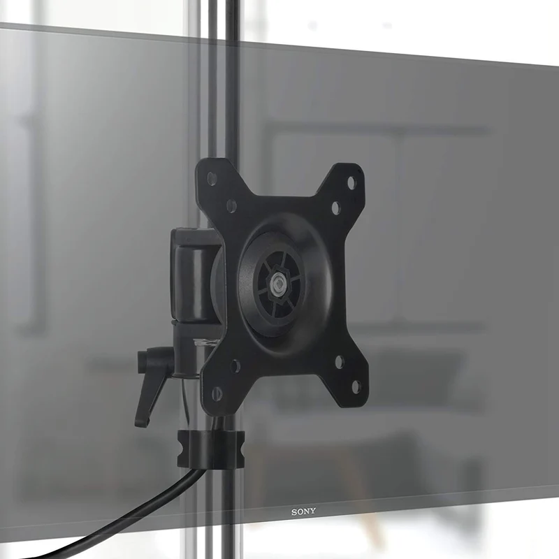 Duronic DM751 Monitorhalterung | Stahl-Standfuß für Monitor bis 24 Zoll | Für Bildschirm bis 8 kg geeignet | Neigungswinkel (-) 15° | LCD OLED Display um 360° drehbar | Höhenverstellbar