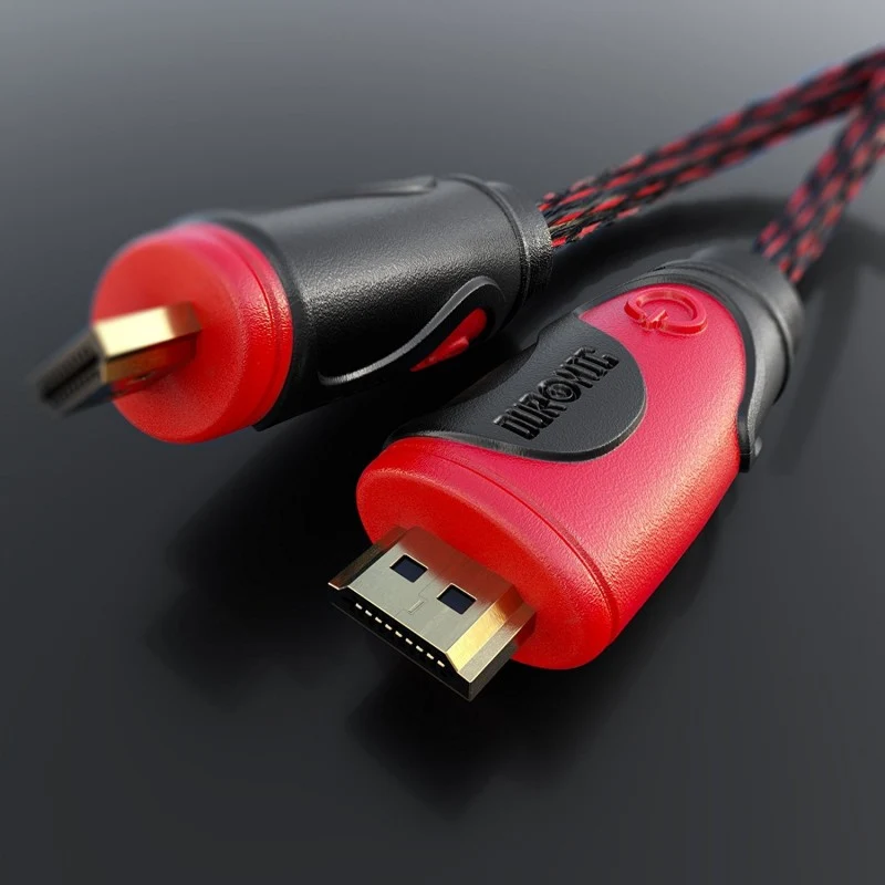 Duronic HDC03 HDMI-Kabel 2m - 24k Goldkontakte - High-Speed HDMI V2.0 für Ultra-HD 2160p 4K Auflösung, 3D und Ethernet