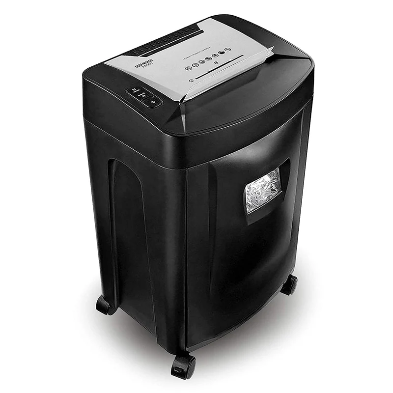 Duronic PS991 Aktenvernichter | 18 Blatt Partikelschnitt P4 | 31 Liter Papierkorb | Kreuzschnitt Schredder für Datenschutz | Zerkleinerer für Kreditkarten und CD | Reisswolf mit Start-Stopp-Automatik