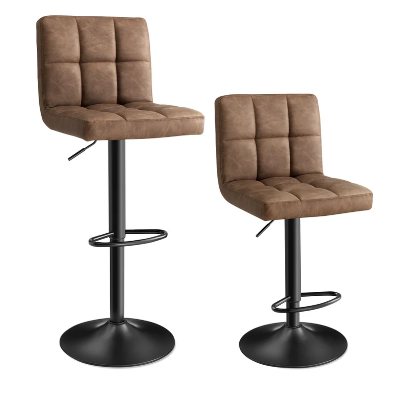 Barhocker Set mit Drehfunktion und Rückenlehne