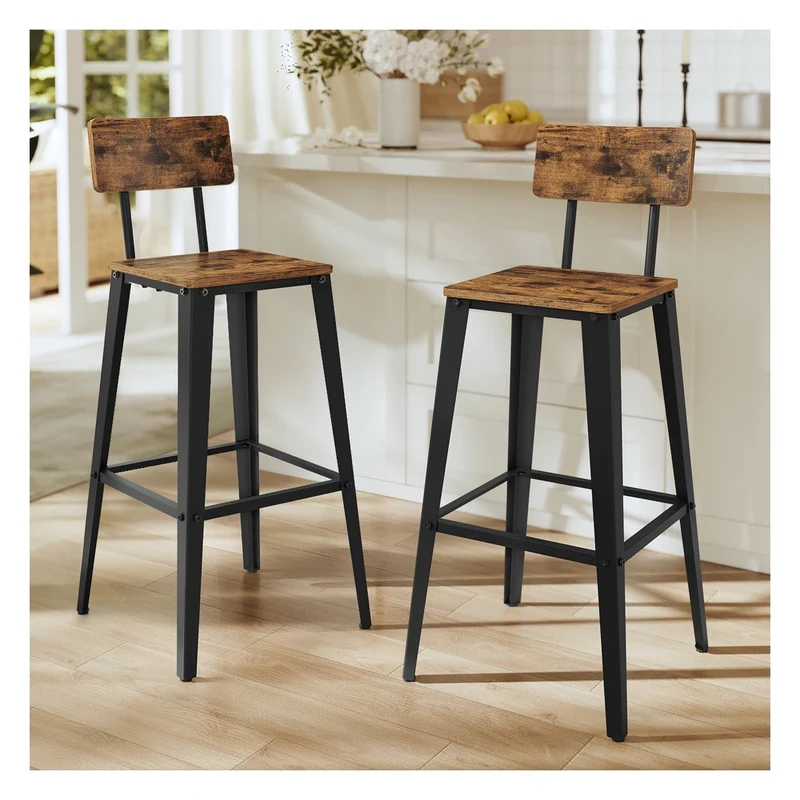 2er Set Barhocker mit Rückenlehne