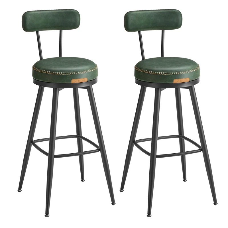 EKHO Kollektion - Barhocker 2er Set aus Kunstleder