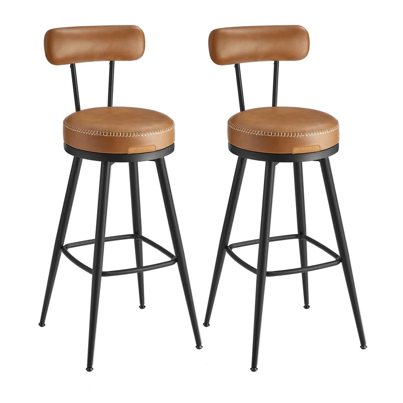 EKHO Kollektion - Barhocker 2er Set aus Kunstleder