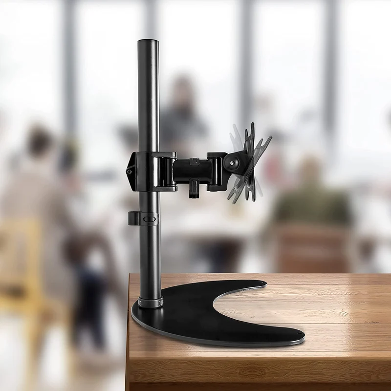 Duronic DM25D1 Monitor-Halterung 1 Monitor für 13-27 Zoll Flach & Curved Bildschirm-Halterung 8kg, Monitor Tischhalterung Höhenverstellbar Neigbar Schwenkbar Drehbar, Vesa halterung, Monitor-Arm