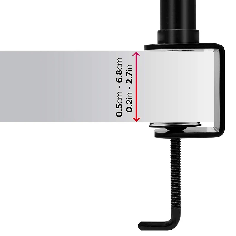 Duronic DM253 Monitor-Halterung 3 Monitore für 13-27 Zoll Flach & Curved Bildschirm-Halterung 8kg, Monitor Tischhalterung Höhenverstellbar Neigbar Schwenkbar Drehbar, Vesa halterung, Monitor-Arm