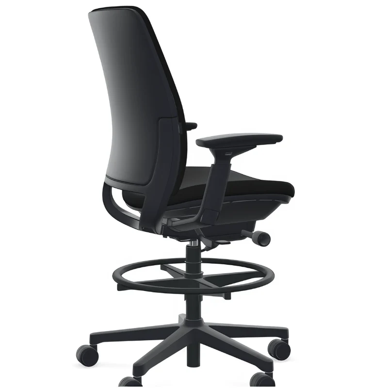 Steelcase Amia Stool, All Features, Adjustable Arms, Adjustable Lumbar Support (Renewed)