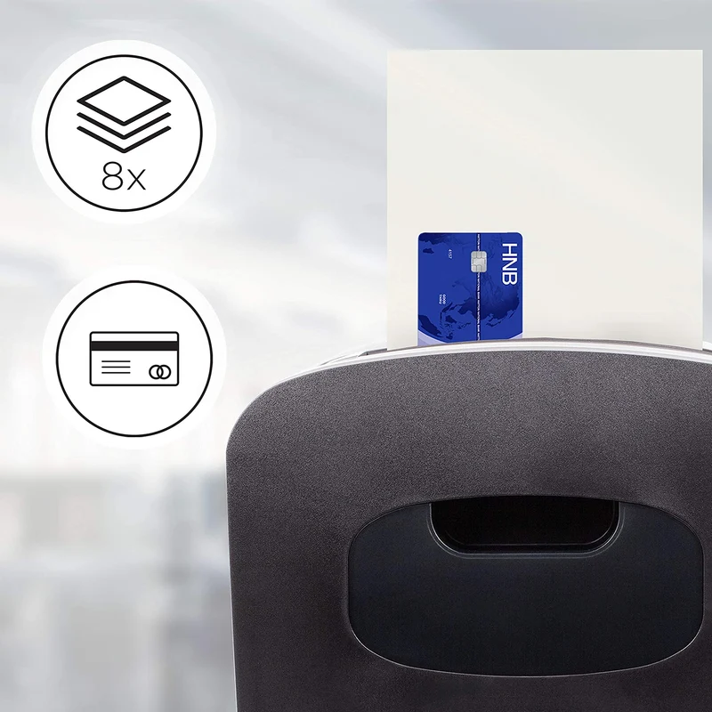 Duronic PS410 Aktenvernichter | 8 Blatt Partikelschnitt P4 | 4 Liter Papierkorb | Mikroschnitt Schredder für mehr Datenschutz | Zerkleinerer für Kreditkarten | Reisswolf mit Start-Stopp-Automatik