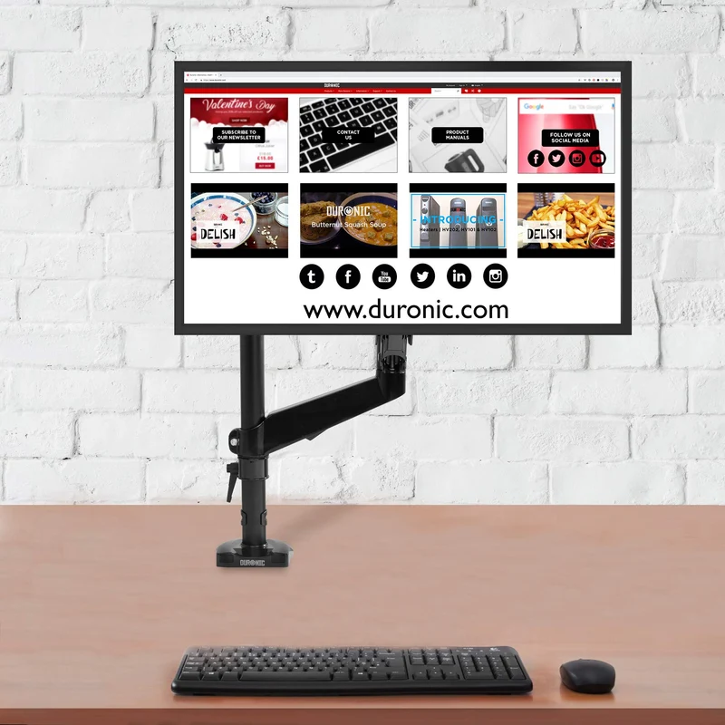 Duronic DM-GR-03 Grommet Verbindungsstück für DMG51X2 und DMG52 Monitorhalterungen | Tischhalterungen | Befestigung auf Tischplatte | Alternative zur Klemme