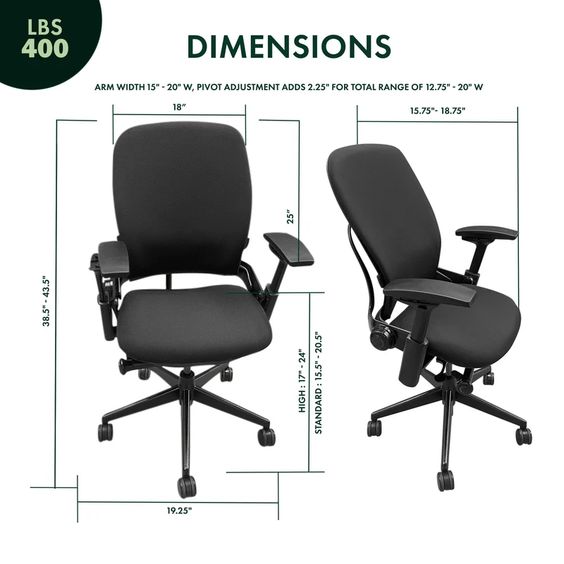 Steelcase Leap V2 Chair (Platinum Frame) Fully Renewed
