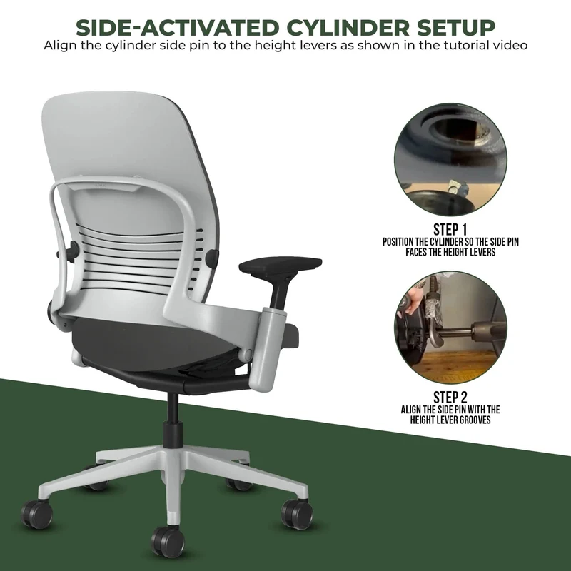 Steelcase Leap V2 Chair (Platinum Frame) Fully Renewed