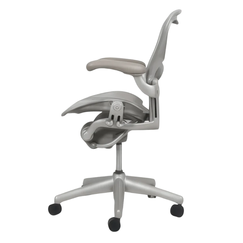 Herman Miller Aeron Fully Loaded Adjustable Lumbar - Titanium (Renewed)