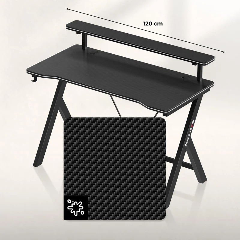 Gaming-Schreibtisch 120 cm Huzaro Hero 1.9 Schwarz