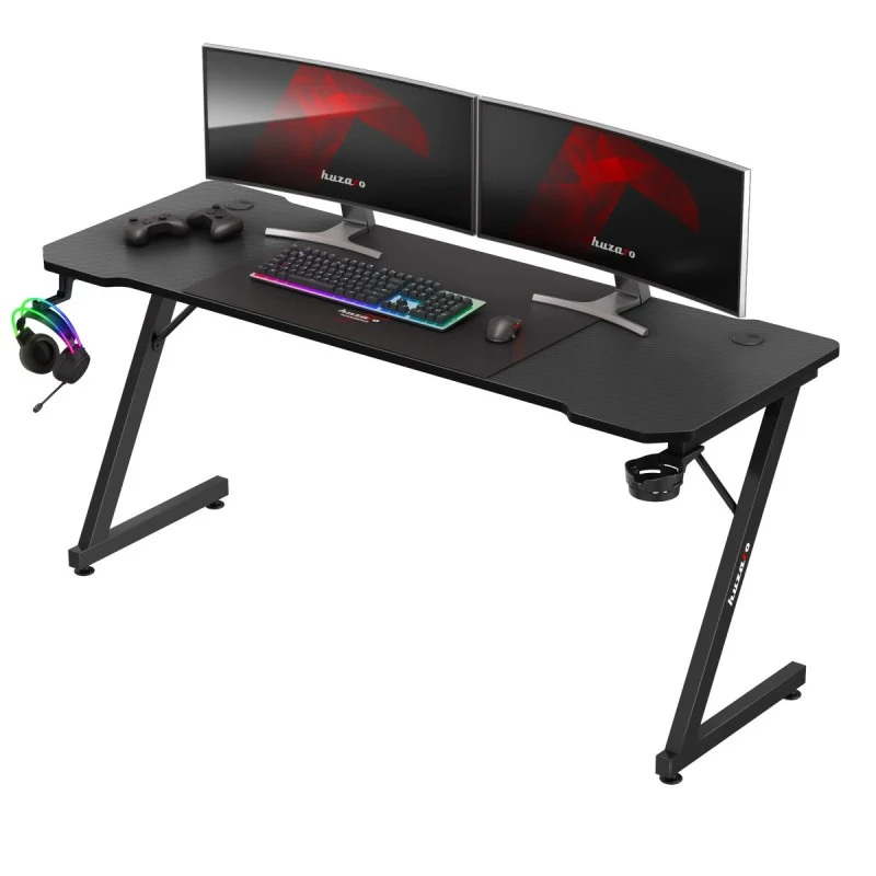 Gaming-Schreibtisch Huzaro Hero 4.8 Black 160 cm
