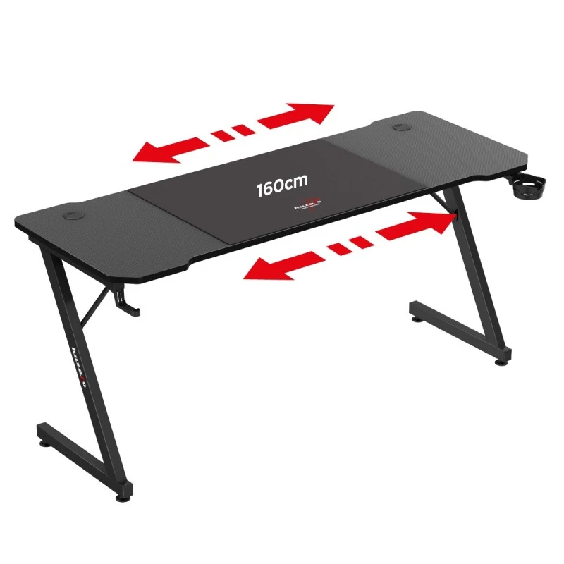 Gaming-Schreibtisch Huzaro Hero 4.8 Black 160 cm