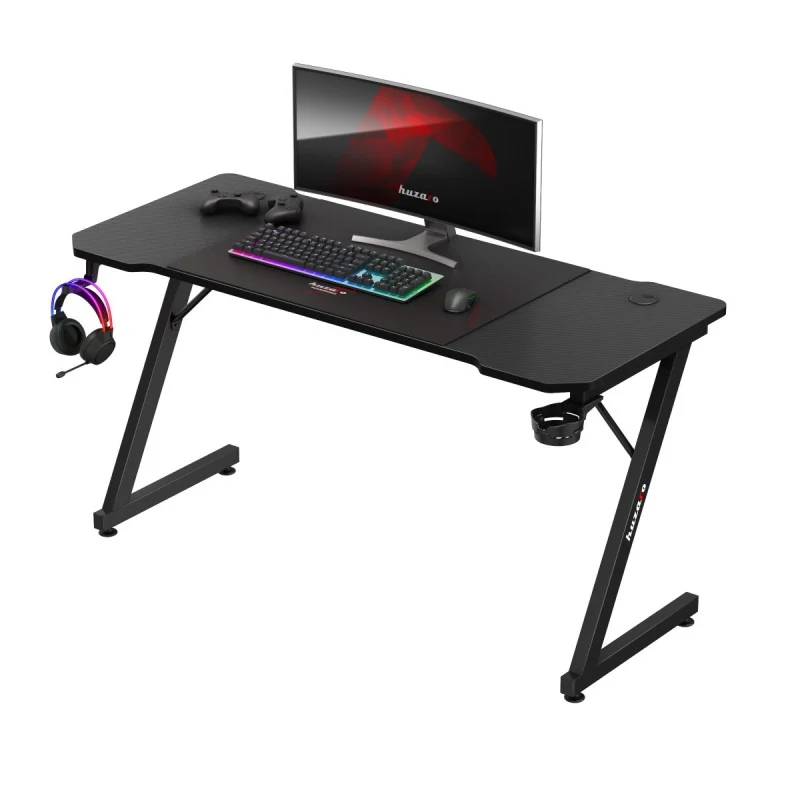 Gaming-Schreibtisch Huzaro Hero 3.3 Black 140 cm