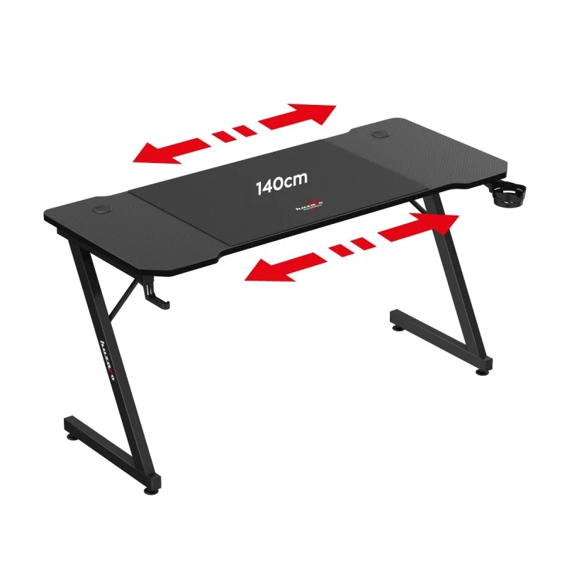 Gaming-Schreibtisch Huzaro Hero 3.3 Black 140 cm
