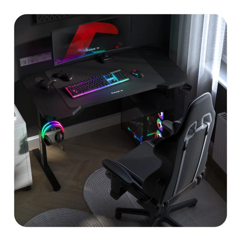 Gaming-Schreibtisch HUZARO Hero 2.6 Schwarz 120 cm