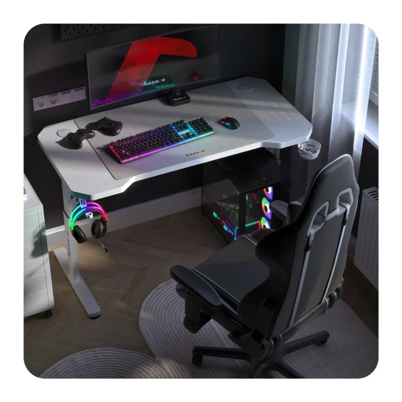 Gaming-Schreibtisch HUZARO Hero 2.6 White 120 cm