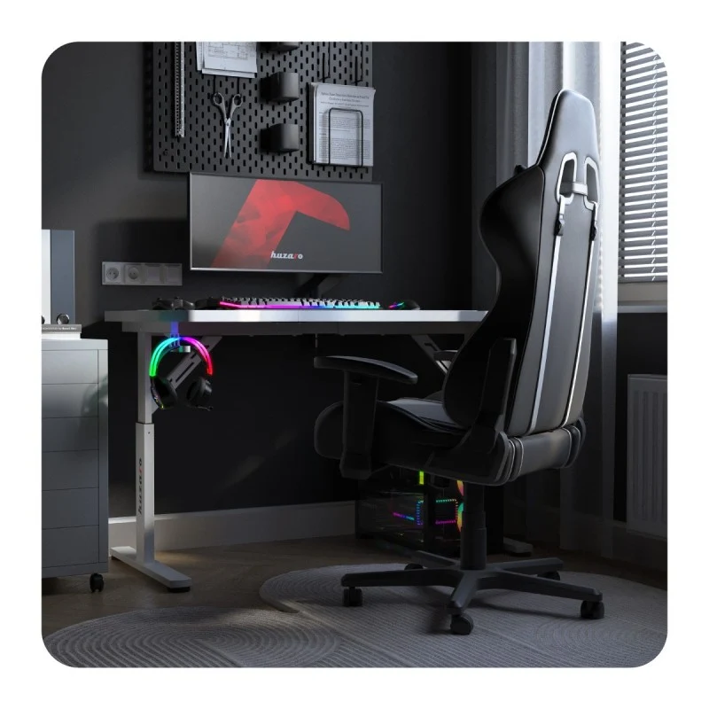 Gaming-Schreibtisch HUZARO Hero 2.6 White 120 cm