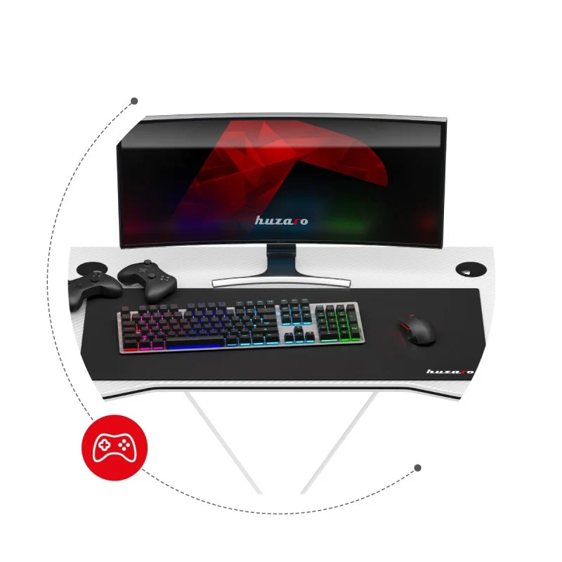 Gaming-Schreibtisch Huzaro Hero 1.4 White 100 cm