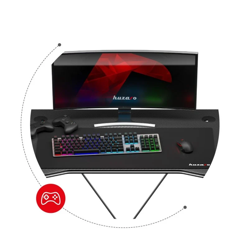 Gaming-Schreibtisch Huzaro Hero 1.4 Black 100 cm