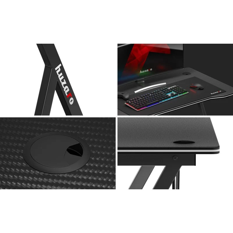 Gaming-Schreibtisch Huzaro Hero 1.4 Black 100 cm