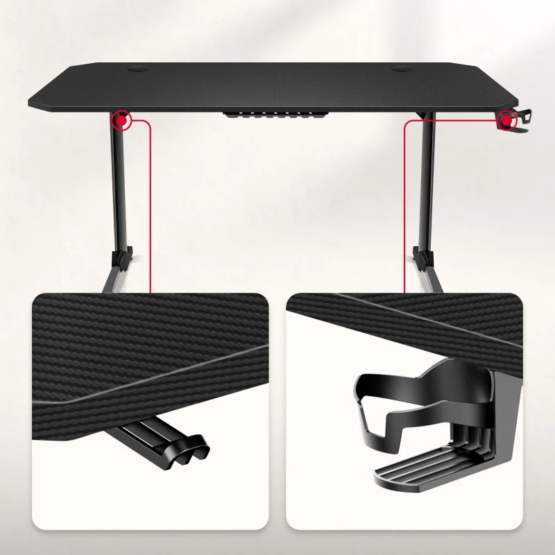 Gaming-Schreibtisch Huzaro Hero 4.7 Black 160 cm
