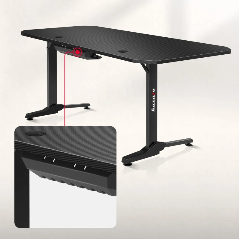 Gaming-Schreibtisch Huzaro Hero 4.7 Black 160 cm
