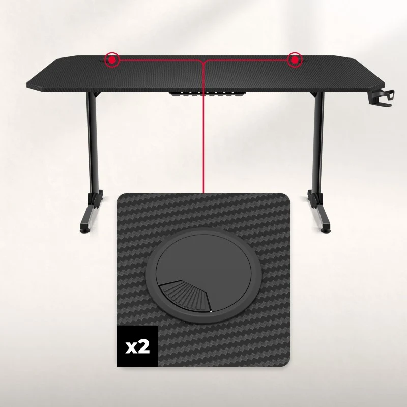 Gaming-Schreibtisch Huzaro Hero 4.7 Black 160 cm