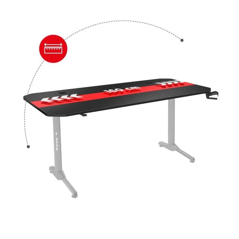 Gaming-Schreibtisch Huzaro Hero 4.7 Black 160 cm