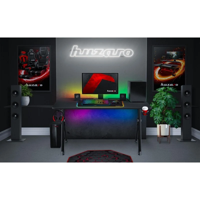 Gaming-Schreibtisch Huzaro Hero 4.7 Black 160 cm