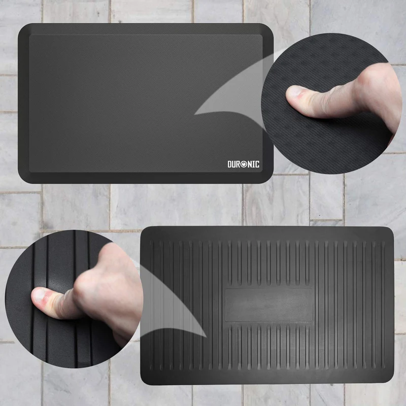 Duronic DM-MAT1 Anti-Ermüdungsmatte | 81 x 51 cm Anti Fatigue Fußmatte | Komfortmatte | Antimüdigkeitsmatte | Arbeitsplatzmatte für Sitz- Steh Schreibtisch | Hausarbeiten | Werkstatt und Büro
