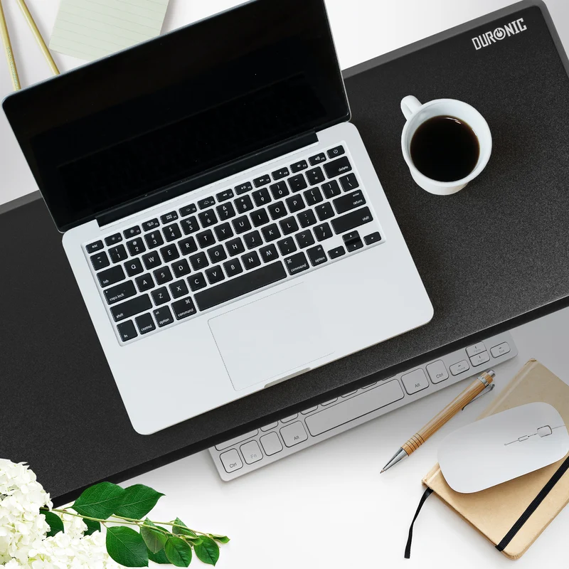 Duronic DM06-2 BK Monitorständer, 82 x 30 cm Fläche, Bis 10kg, 16cm Höhe, Ergonomischer Bildschirmständer Schreibtisch, Schreibtischaufsatz Monitor und Laptop, Bildschirmerhöhung LCD LED OLED TV
