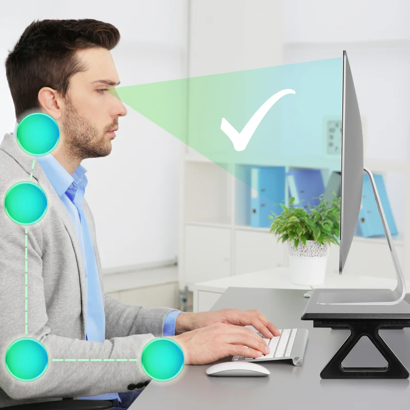 Duronic DM06-2 BK Monitorständer, 82 x 30 cm Fläche, Bis 10kg, 16cm Höhe, Ergonomischer Bildschirmständer Schreibtisch, Schreibtischaufsatz Monitor und Laptop, Bildschirmerhöhung LCD LED OLED TV