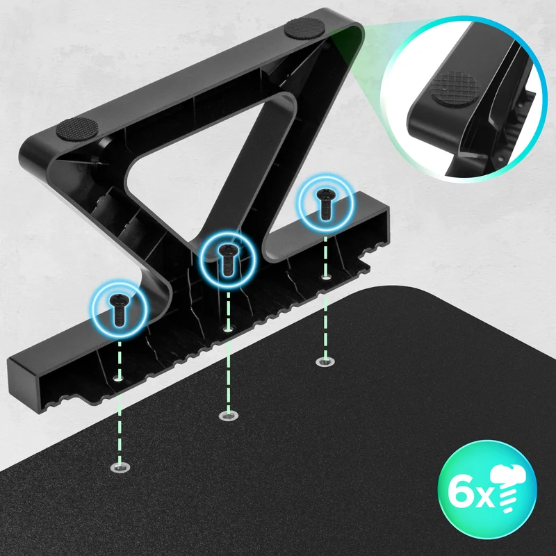 Duronic DM06-2 BK Monitorständer, 82 x 30 cm Fläche, Bis 10kg, 16cm Höhe, Ergonomischer Bildschirmständer Schreibtisch, Schreibtischaufsatz Monitor und Laptop, Bildschirmerhöhung LCD LED OLED TV