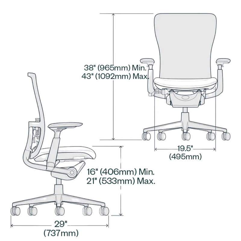 Fully Adjustable Haworth Zody Chair