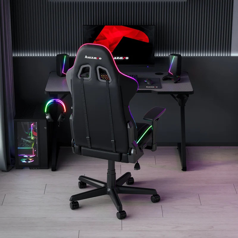 Gaming-Schreibtisch Huzaro Hero 2.5 RGB LED Schwarz 120 cm