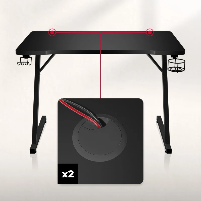 Gaming-Schreibtisch Huzaro Hero 1.8 Black 100 cm