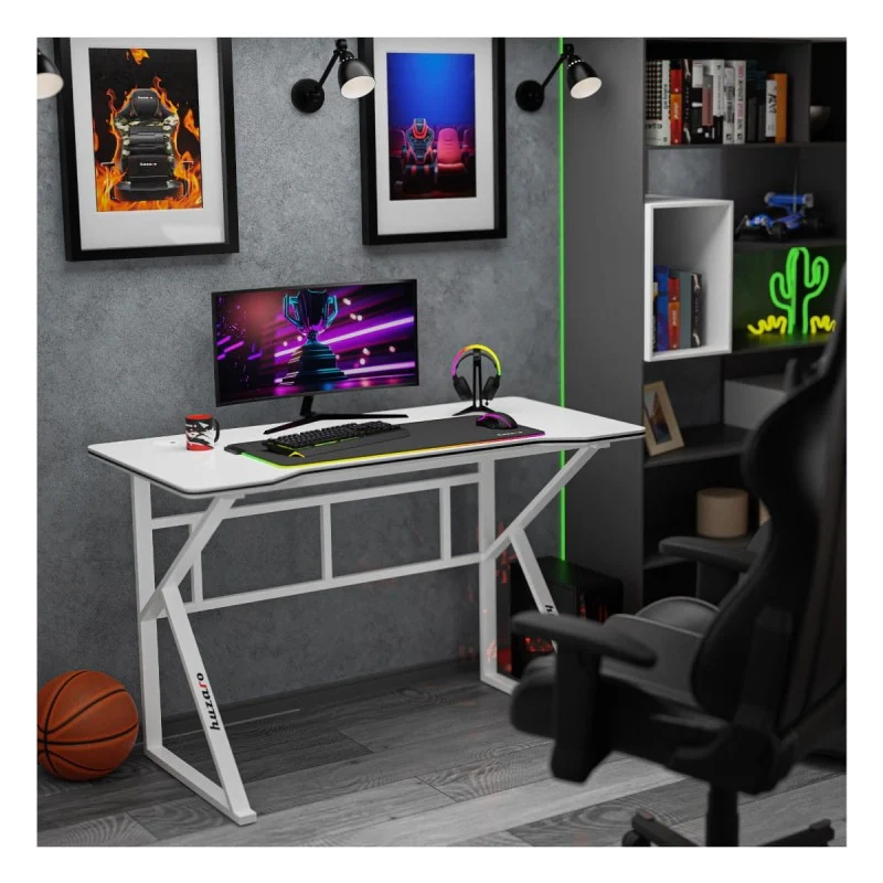 Gaming-Schreibtisch Huzaro Hero 1.6 White 120 cm